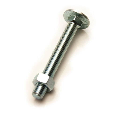 M6 x 50mm Carriage Bolt & Hex Nut BZP