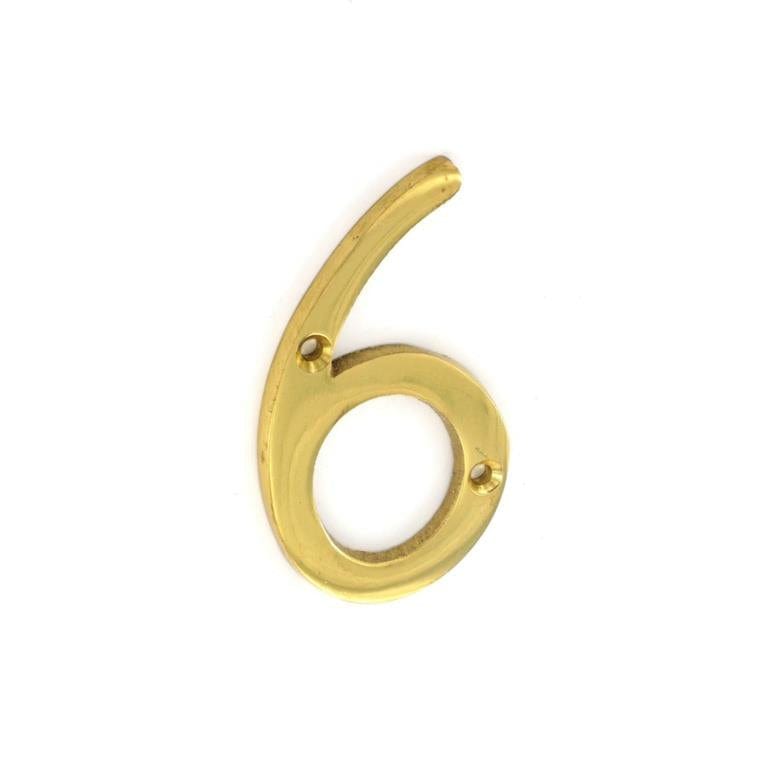 Number 6 Brass 75mm | S2506 | Securit Service Item Securit 901223