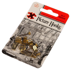 Picture Hooks Brassed Size No 2 Pack of 4 | X Picture Hooks X 900551