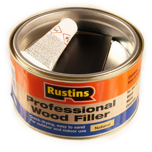 Professional Wood Filler 250g Natural Quick Drying Interior and Exterior | Rustins