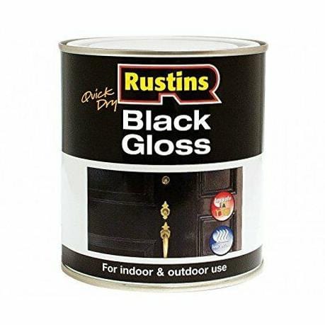 Quick Drying Black Gloss Paint 250ml | Rustins