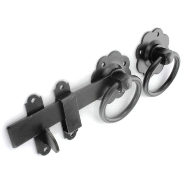 Ring Gate Latch Black 150mm Service Item Unbranded 901678