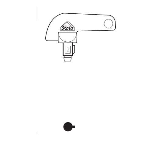 Roto Child Safety Lock Key White Window Keys Roto 100696