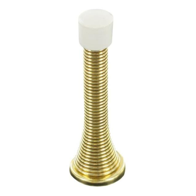 Spring Door Stop Brass Plated 75mm | S2571 | Securit Service Item Unbranded 901830