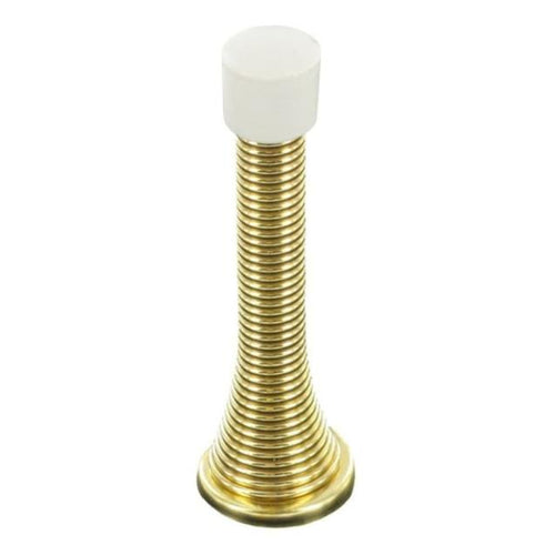 Spring Door Stop Brass Plated 75mm | S2571 | Securit