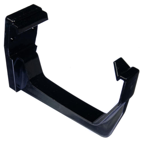 Square Fascia Bracket 114mm Black Gutter and Guttering Fixing Clip RKS1 | Floplast