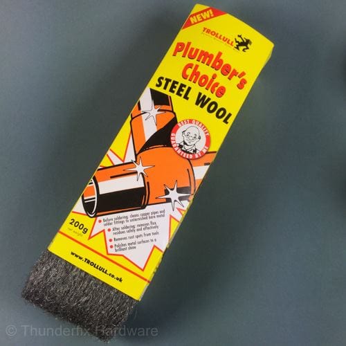 Steel Wool Trollull Plumbers Choice 200g Premium Grade