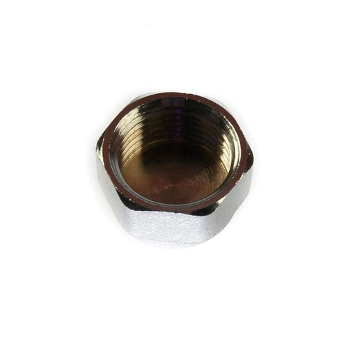 Stop End Cap 1/2" BSP Blanking Cap Size Stamped Chrome Plated Fits 19mm Thread
