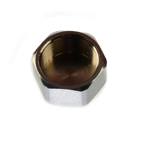Stop End Cap 3/4" BSP Blanking Cap Chrome Plated Fits 24mm Thread