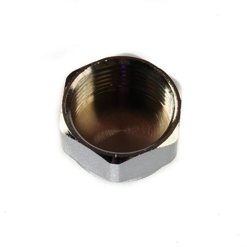 Stop End Cap 3/4" BSP Blanking Cap Stamped Chrome Plated Fits 24mm Thread