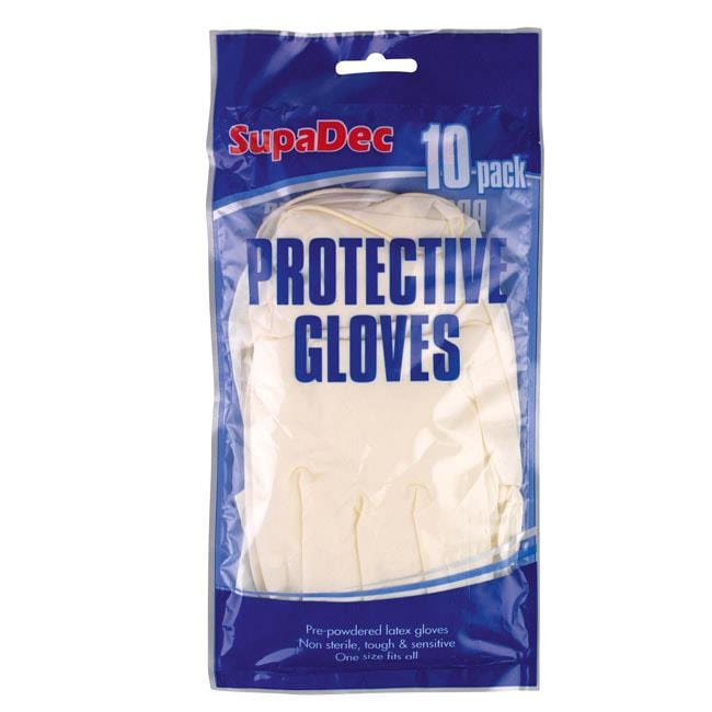 SupaDec Latex Disposable Gloves 10 Pack Service Item SupaDec 900865
