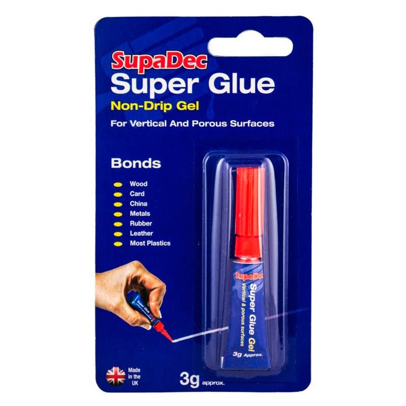 Super Glue Non Drip Gel | 3g | SupaDec Adhesive Glue SupaDec 900695