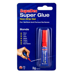 Super Glue Non Drip Gel | 3g | SupaDec Adhesive Glue SupaDec 900695