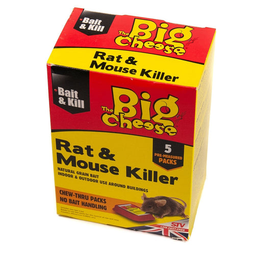 The Big Cheese Rat & Mouse Killer Bait Packs 5 x 40g Sachet