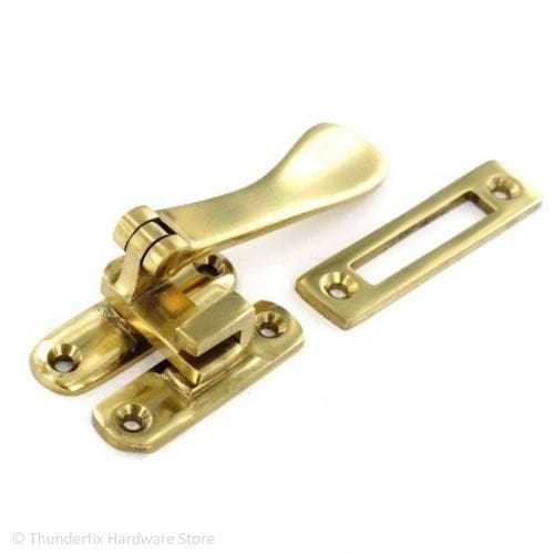 Victorian Casement Fastener Brass Hook or Mortice Window Catch 100mm