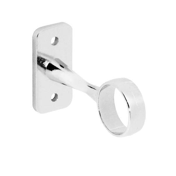 Wardrobe Rail Centre Brackets Chrome Plated 19mm (Pack of 2) | S5550 | Securit Service Item Unbranded 901899
