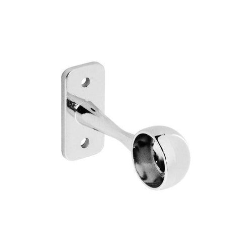 Wardrobe Rail Chrome Plated End Bracket 19mm (Pack of 2) | S5551 | Securit