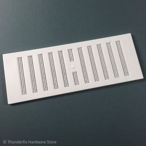 White Adjustable Hit & Miss Air Vent 9" x 3" Ventilation with Fly Screen - Thunderfix Hardware