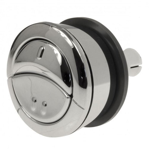 Wirquin Dual Flush Push Button to suit Jollyflush Valves Grey Backnut 10717795