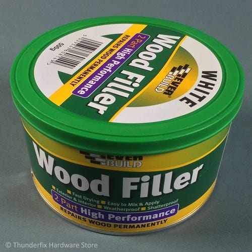 Wood Filler White 2 Part Everbuild Professional 500g Interior and Exterior - Thunderfix Hardware